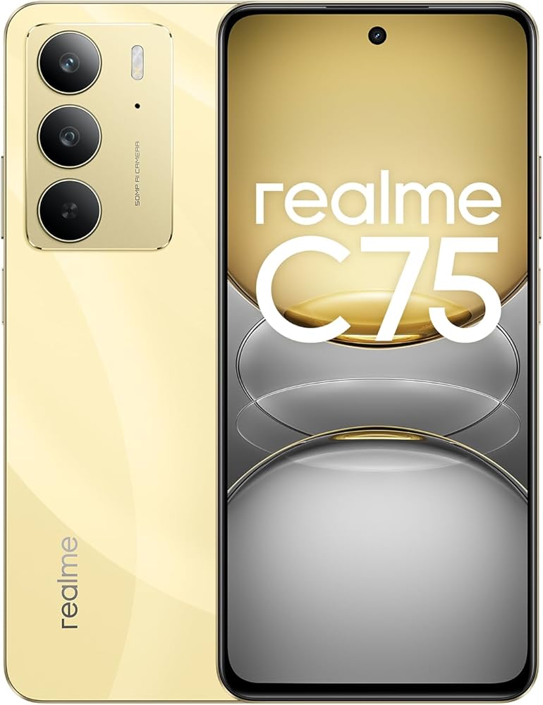 Realme C75 8GB+256GB スマートフォン イエロー realme C75 Smartphone 8+256 : Amazon.in: Electronics